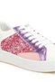 Women Glitter Faux Leather Sneakers in Pink - 4