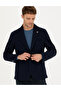 Navy Blue 100% Cotton Extra Slim Fit Sports Jacket 50272747-Vr033 - 3
