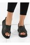 "Senyora Comfort Luxe |   Women's Black Full Orthopedic Cross Strap Sandals with Thick Buckle” - 3
