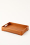 Acacia Wood Serving Tray Medium Size – 37X25X4,5Cm Natural Wood Presentation Tray - 4