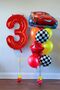3 Years Old Cars Cars Lightning Mcqueen Race Car Concept Balloon Red Red Figure Birthday Set