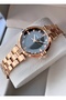 Brand Rose Gold Color Black Dial Women's Wrist Watch with 2 Years Warranty - Bracelet Gift - 3