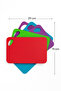 Tallin - Set of 4 Colorful Plastic Cutting Boards |   29X19 cm Hygienic and Practical Use - 5