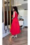 Women's Strap Round Neck Viscose Dress - 3