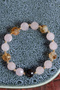 Certified Pink Quartz & Amethyst & Faceted Citrine Bracelet - 3
