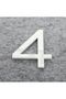 Apartment -Wall - Door Number 3 mm Laser Cut White Plexiglass Self Adhesive Number - 4 Four