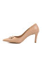 Beige Thin Heeled Women's Evening Dress Shoes Pc-54506 Z - 2