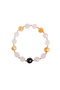 Certified Pink Quartz & Amethyst & Faceted Citrine Bracelet - 6