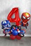4 Year Old Spiderman Captain America Marvel Welcome Set Captain America Red Figure Balloon