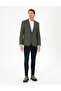 Khaki Slim Fit Wool Cashmere Jacket 50294238-Vr027 - 4