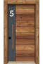 Apartment -Wall - Door Number 3 mm Laser Cut White Plexiglass Self Adhesive Number - 5 Five - 2