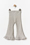Girl's Ruffled Spanish Leggings Gray Melange