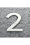 Circle -Wall - Door Number 3 mm Laser Cut White Plexiglass Self Adhesive Number - 2 Two