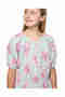 Floral Print Tiered Dress with Puff Sleeves - 2