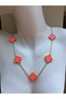 Gold Pearlescent Pink Hologram Steel Necklace - 2