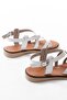 205-09 White Orthopedic Genuine Leather Women's Sandals - 5
