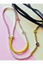 Special Heart Fimo Bead Detailed Sand Bead Glasses Rope for Children (Eid and Carne Gift) - 4