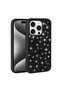 حافظة iPhone 15 Pro Max المتوافقة مع تصميم حجر الراين اللامع الماسي SCKS - أبيض - 4