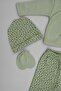 Organic Cotton Cute Duck Patterned 5 Piece Newborn Hospital Release Bodysuit Set in Basket - 3
