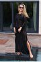 Black Mesh Maxi Dress - 2