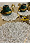 Presentation Napkin, Cocktail Napkin, Coffee Side Presentation Holder, Coaster 6 Pieces Presentation Napkins White