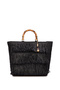 Black Women's Straw Shoulder Bag 05Pc25Y1514 - 3