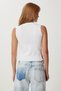 Women's White Black Contrast Color Stretchy Knitwear Blouse Yy00267 - 5