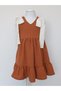 Girl's Baby Dress Cinnamon Colored Ruffle Dress (Special Production) 0-5 Years - 2