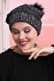 Rose Detailed Grizzled Women's Beret - 4
