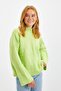 Yellow Soft Textured Basic Knitwear Sweater TWOAW22KZ0474