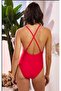 Chain Detailed V-Neck Swimsuit - 2