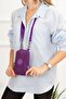 Crinkle Waterproof Shoulder Bag Women Purple Size: 19 Width: 12cm