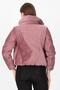 Women's High Collar Zipper Detailed Winter Velvet Coat with Pockets Nb7154 - 3