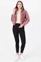Women's High Collar Zipper Detailed Winter Velvet Coat with Pockets Nb7154 - 4