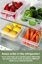 6 Pieces In-Cabinet Refrigerator Organizer - Fruit Vegetable Storage Container Refrigerator Organizer Basket 6 Liters - 6