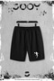 2-Piece Basketball Player Slim Fit White Tshirt - Black Shorts Set - 3