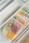 12 Pieces 1 Liter 4 Compartment Freezer Organizer with Lid and Refrigerator Organizer Transparent - 5