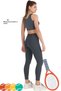 Women's High Waist Tights Anthracite Recovery Ankle Length Woven Cross Belt Detailed 1011 - 5