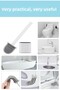 Black Color Silicone Bathroom Toilet Bowl Cleaning Brush And Holder Wc Toilet Brush - 3