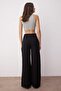 Siyah Wide Leg/Geniş Paça Yanları Düğmeli Dokuma Kumaş Pantolon TWOSS20PL0398 - 13