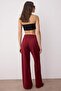 Bordo Wide Leg/Geniş Paça Dokuma Kumaş Pantolon TWOAW22PL0139 - 4