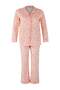 Pembe %100 Pamuklu Çiçekli Biyeli Örme Pijama Takımı TBBAW26AI00007 - 5