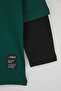 Emerald Green 100% Cotton Printed Regular Fit Knitted Boys T-Shirt Tkdaw26Ts00012 - 3