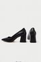 Mbzfr600-S Women's Block Heels 6 cm Pointed Toe Black Stiletto & Heeled Shoes - 6