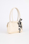 Women's Cream Adjustable Strap Scarf and Card Holder Gift Hand and Shoulder Bag Mori - 5
