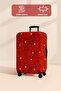 Lycra Flexible Fabric Red Route Printed Durable Suitcase and Suitcase Cover - 4