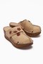 Genuine Leather Alto Beige Wedge Women's Slippers Antique Sole Comfort Women's Slippers