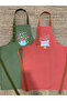 Kitchen Apron Set of 2 Stain-Proof Water-Repellent Fabric Fade-Free Print Floral Cake and Teapot Patterned - 8