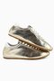 Genuine Leather Alisa Gold Lace-Up Casual Women's Shoes