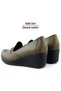 Hayley Brown Genuine Calfskin Buckle Round Toe Wedge Heeled Casual Shoes - 7